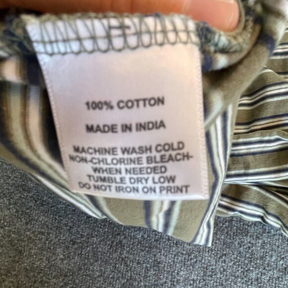 Hang Ten Women's Large Green 100% Cotton Striped S/S T-Shirt Surfing Retro Lg - Picture 7 of 8